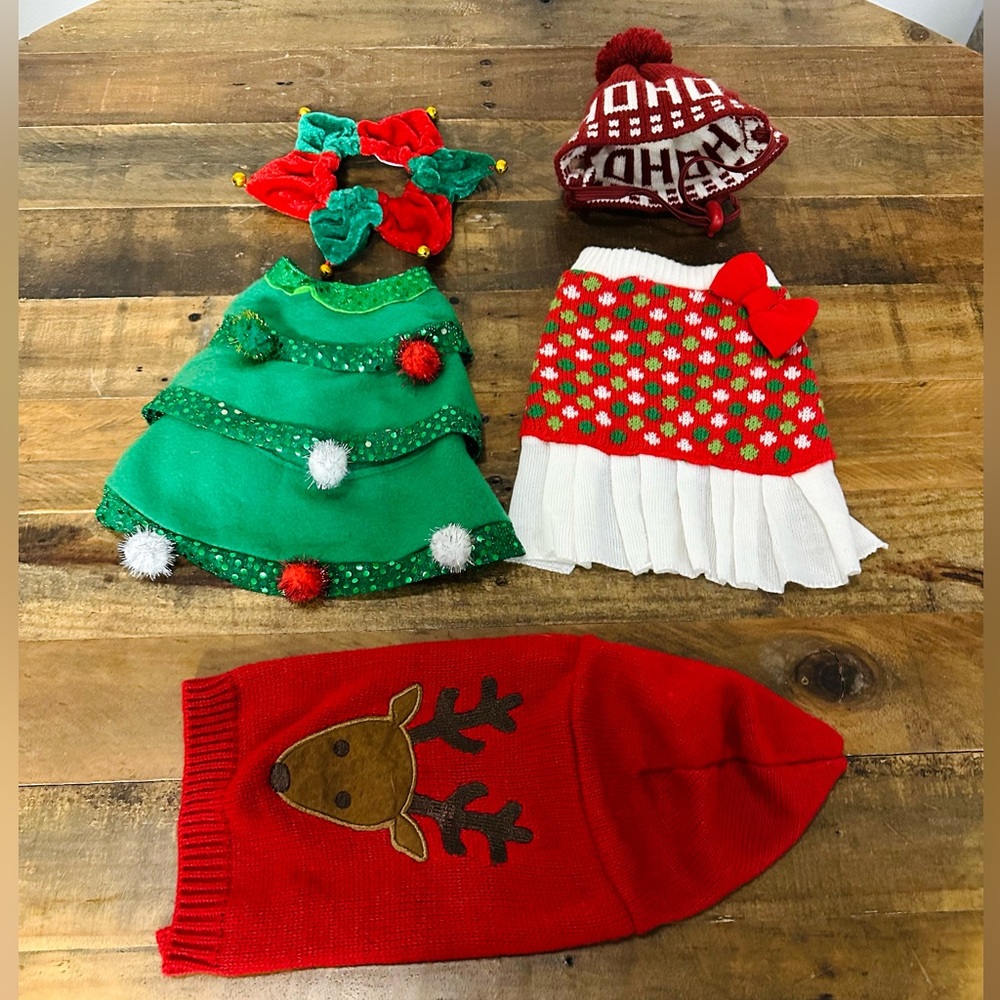 Bundle Pet holiday clothes size S/XS